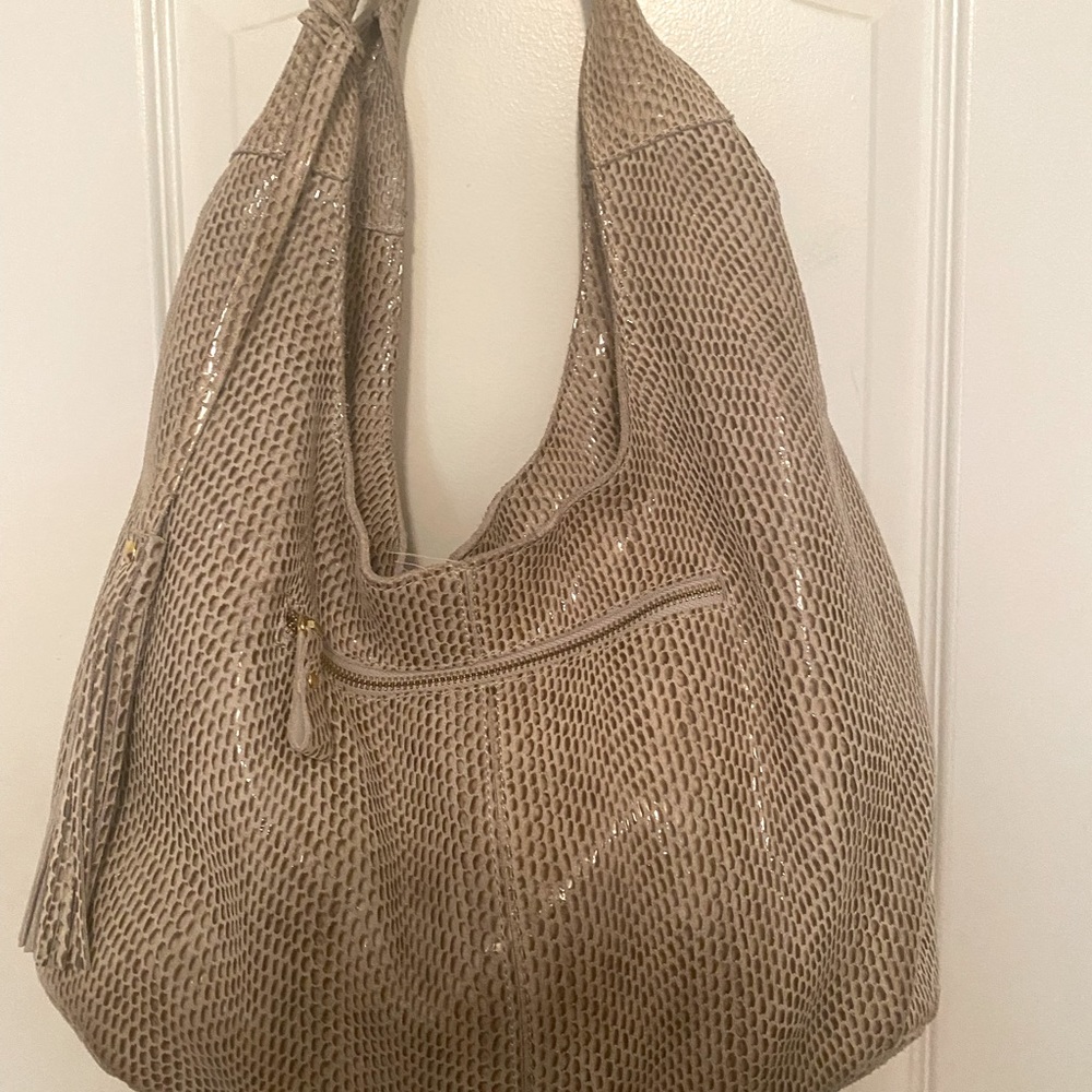 Vintage Maxine Couture Snakeskin Embossed Hobo